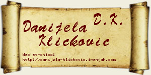 Danijela Kličković vizit kartica